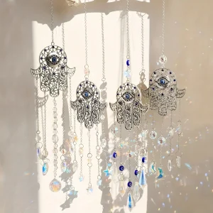 1pc Devil's Eye Suncatcher Crystal Pendant Outdoor Garden Home Window Hanging Decoration Hanging Decoration