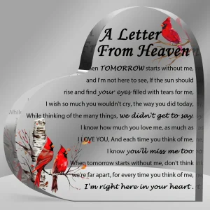 1pc sympathy gift - a letter from heaven - memorial gift for loss of a loved one, memorial sympathy decorative plaque gift
