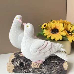 1pc Lovely Doves Garden Decorations Home Decorations Bird Wildlife Lovers Crafts Outdoor Garden Patio Decorations