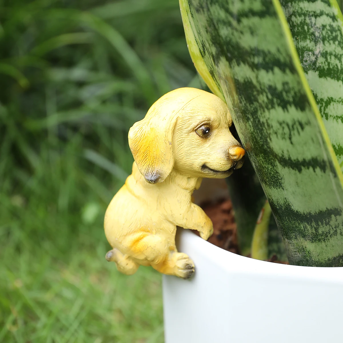 1pc Hanging Planter Puppy Lover Gift, Home Balcony Garden Animal Decoration Sculpture Planter Decoration, Home Decoration