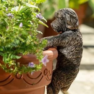 1Pc Plant Flower Pot Dog Decoration - Yard Art Ornament for Patio, Lawn, Yard, and Garden Flower Pot Decoration